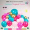 flamingo balloon garland arch kit 145Pcs Hot Pink magenta teal gold balloons mylar pineapple balloons Palm leaves